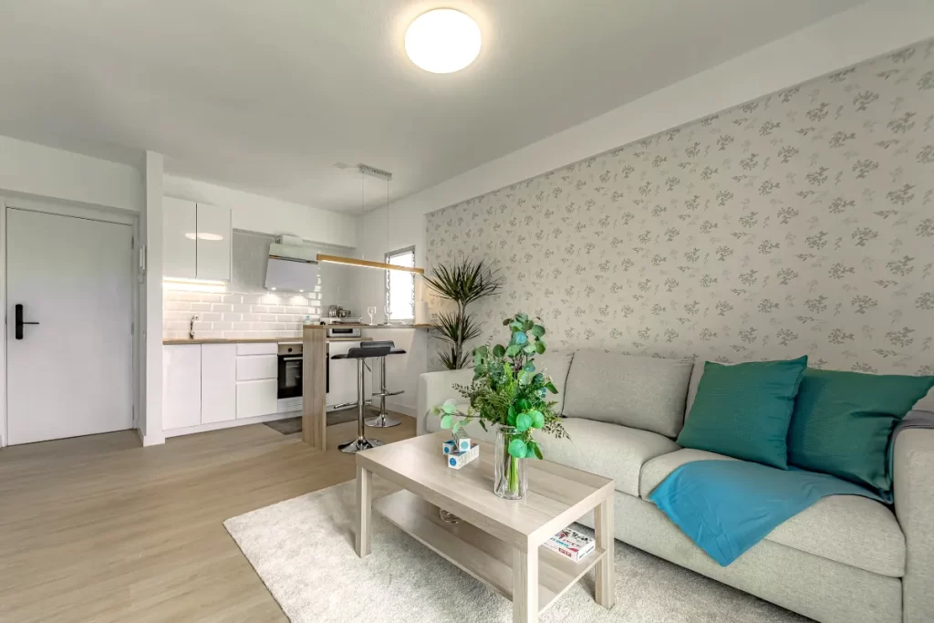 Apartment 5 - Sala de estar y cocina